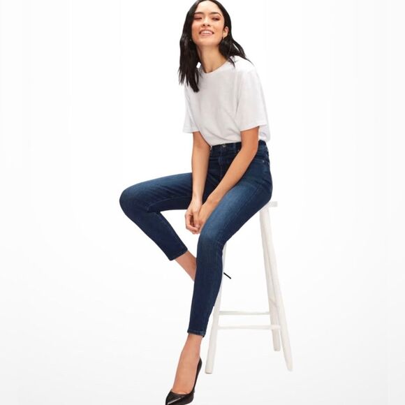 7 For All Mankind Aubrey Skinny w/Exposed Button Fly in Uptown Rinsed, Size 24 - Picture 1 of 10